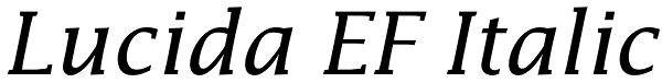 Lucida EF Italic Font