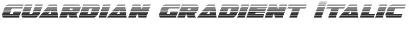 Guardian Gradient Italic Font