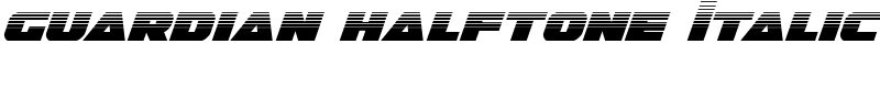 Guardian Halftone Italic Font