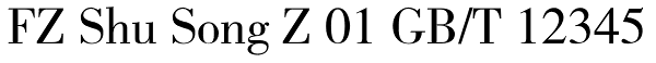 FZ Shu Song Z 01 GB/T 12345 Font