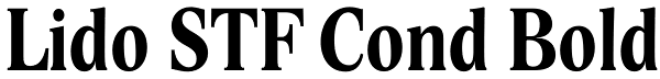 Lido STF Cond Bold Font