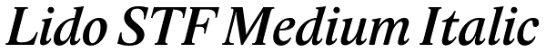 Lido STF Medium Italic Font