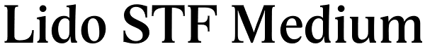 Lido STF Medium Font