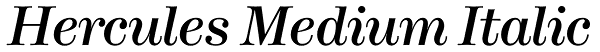 Hercules Medium Italic Font