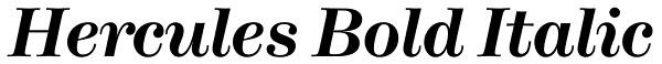 Hercules Bold Italic Font