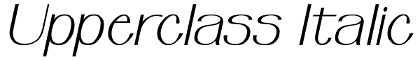 Upperclass Italic Font