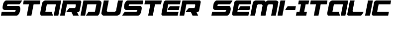 Starduster Semi-Italic Font