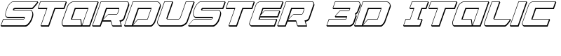 Starduster 3D Italic Font