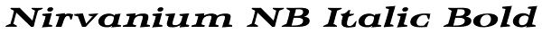 Nirvanium NB Italic Bold Font