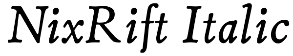 NixRift Italic Font