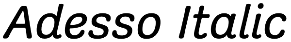 Adesso Italic Font