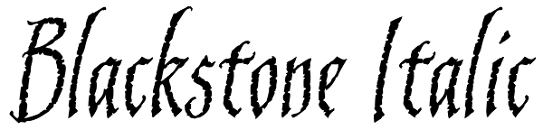 Blackstone Italic Font