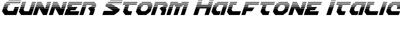 Gunner Storm Halftone Italic Font