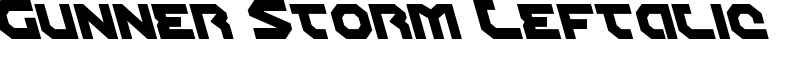 Gunner Storm Leftalic Font