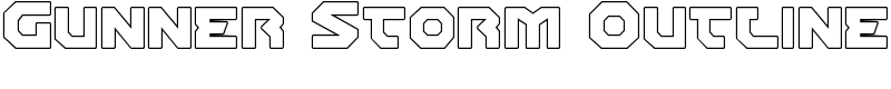 Gunner Storm Outline Font