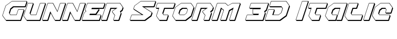 Gunner Storm 3D Italic Font