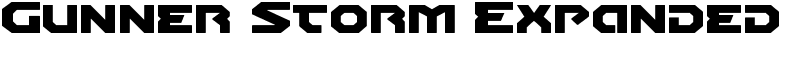 Gunner Storm Expanded Font