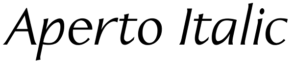 Aperto Italic Font