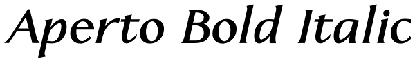 Aperto Bold Italic Font