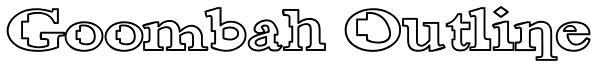 Goombah Outline Font