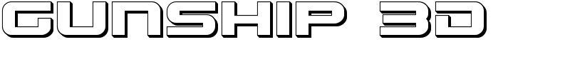 Gunship 3D Font