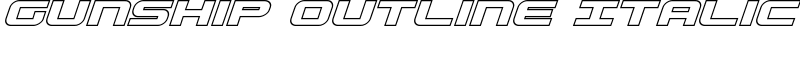 Gunship Outline Italic Font