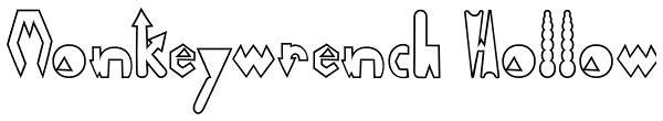 Monkeywrench Hollow Font