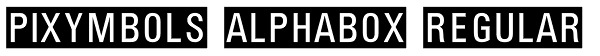 PIXymbols Alphabox Regular Font