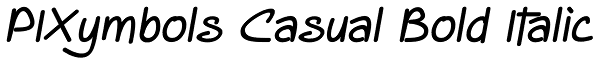 PIXymbols Casual Bold Italic Font