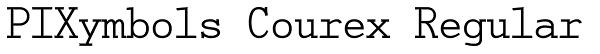 PIXymbols Courex Regular Font