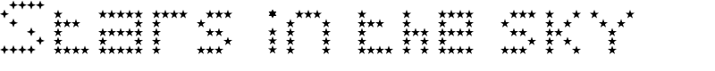 Stars in the sky Font