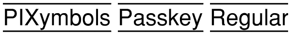 PIXymbols Passkey Regular Font