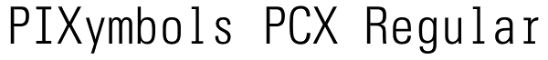 PIXymbols PCX Regular Font