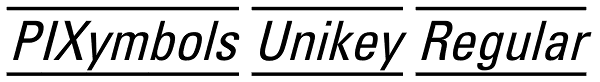 PIXymbols Unikey Regular Font