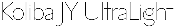 Koliba JY UltraLight Font