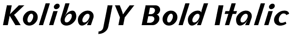 Koliba JY Bold Italic Font