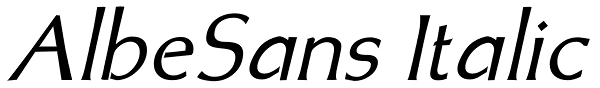 AlbeSans Italic Font