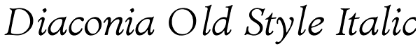 Diaconia Old Style Italic Font