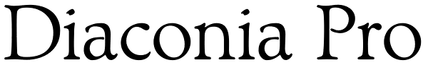 Diaconia Pro Font