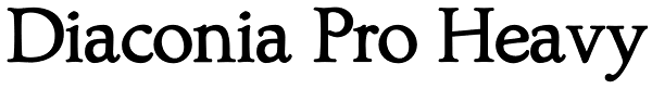 Diaconia Pro Heavy Font