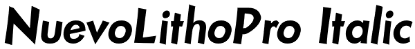 NuevoLithoPro Italic Font