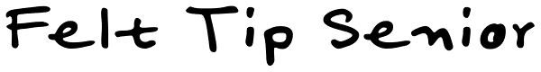 Felt Tip Senior Font