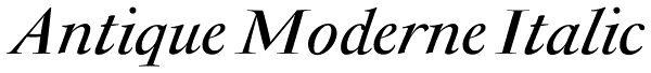 Antique Moderne Italic Font