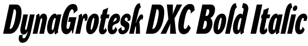 DynaGrotesk DXC Bold Italic Font