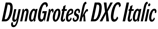 DynaGrotesk DXC Italic Font