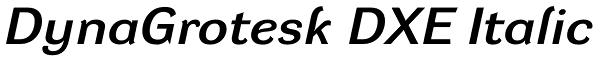 DynaGrotesk DXE Italic Font