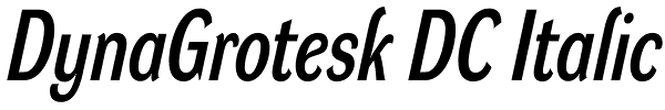 DynaGrotesk DC Italic Font