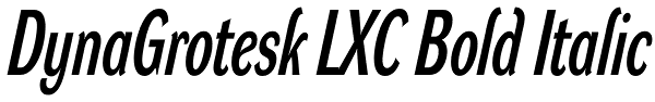 DynaGrotesk LXC Bold Italic Font