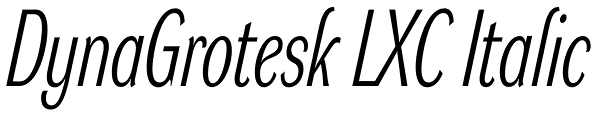 DynaGrotesk LXC Italic Font