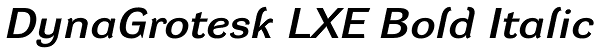 DynaGrotesk LXE Bold Italic Font